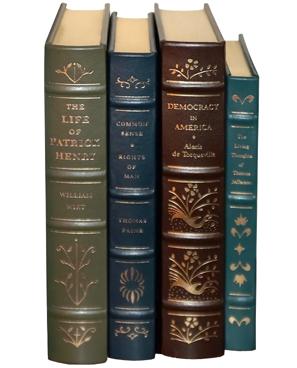 American history books on shelf